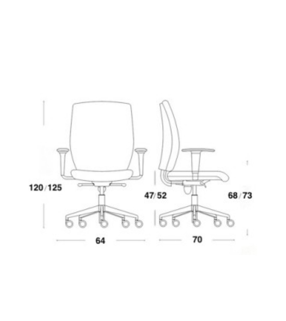 La Seggiola: Poltrona Elegante Per Ufficio Revolving