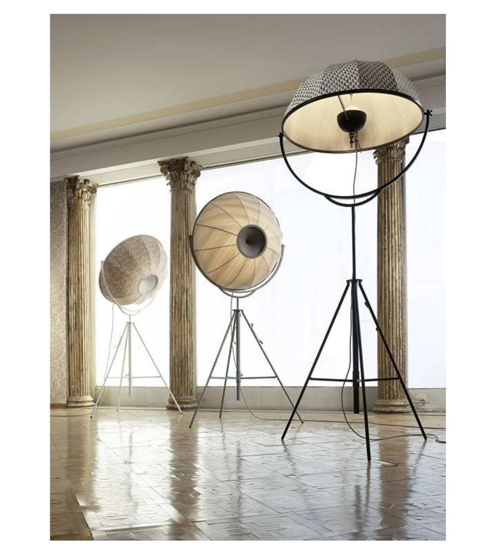 Lampada Studio 63 nero e foglia rame con treppiede - Fortuny