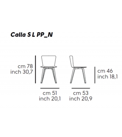 Sedia moderna Sally Volpi