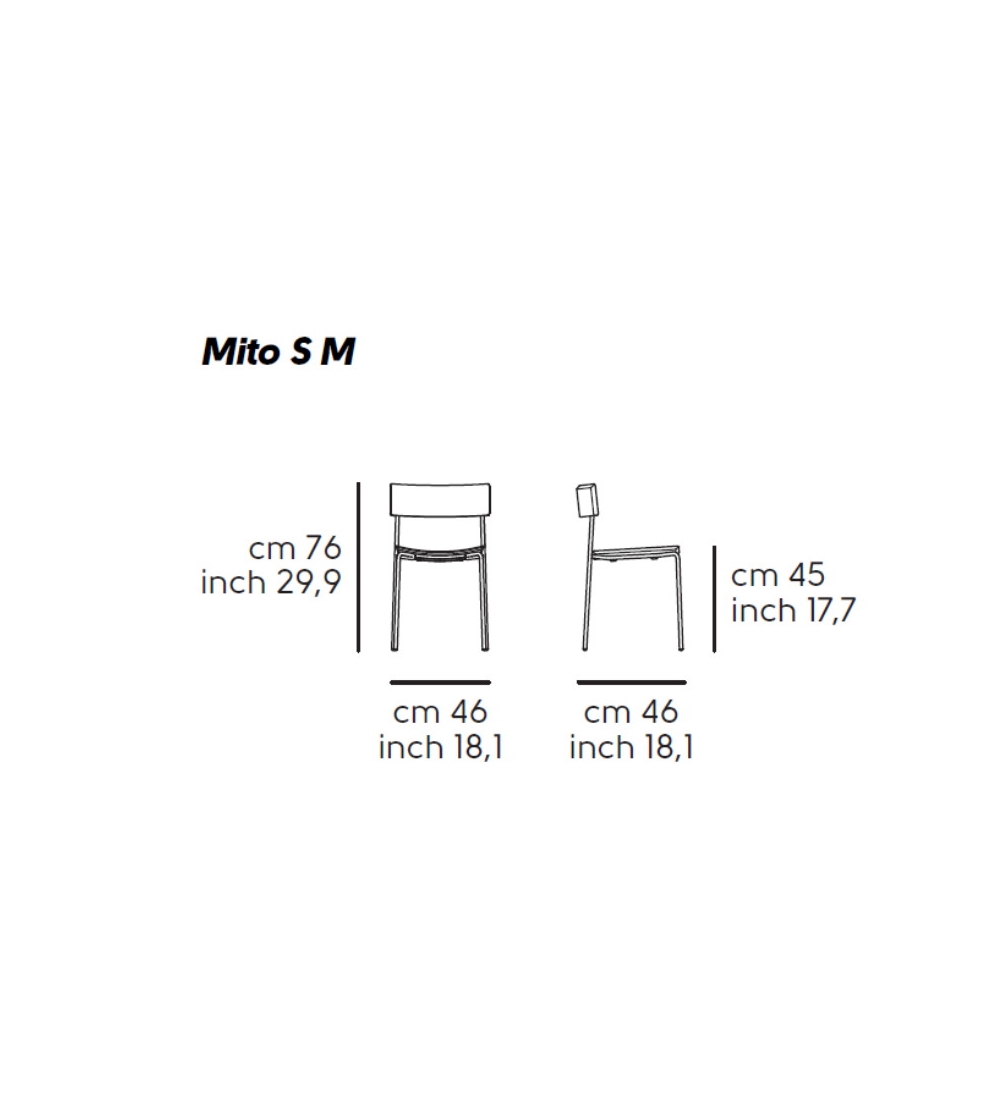 Midj Danny S L sedia da cucina in legno - Luxury & Design