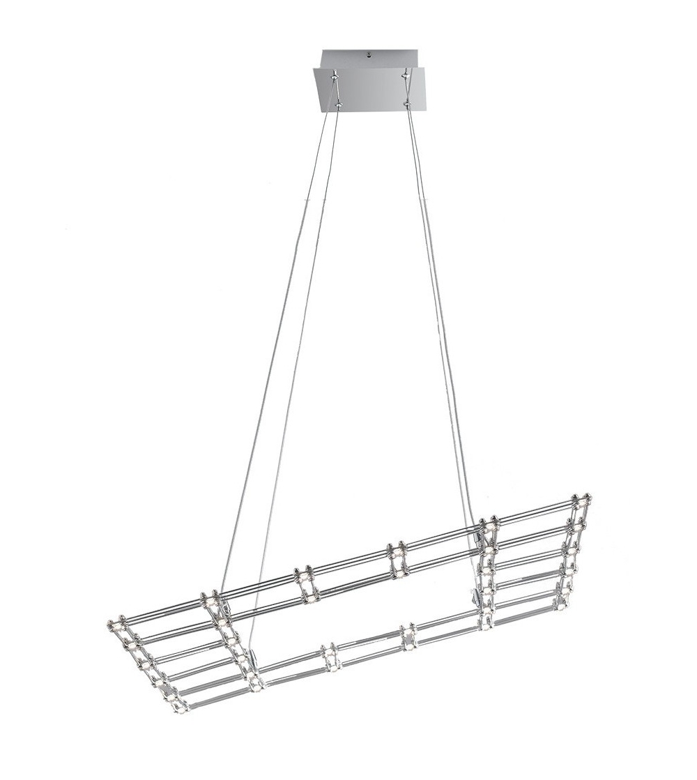 Lampadario Binario Legno Led CCT Per Ufficio Joseph Fan Europe