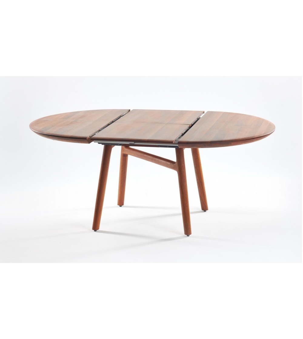 Mobili Fiver, First Extendable Table, Dark Walnut, Made in Italy