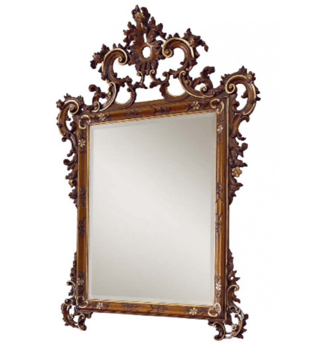 Antico specchio con cornice in legno stile Luigi XVI oro specchiera  rettangolare
