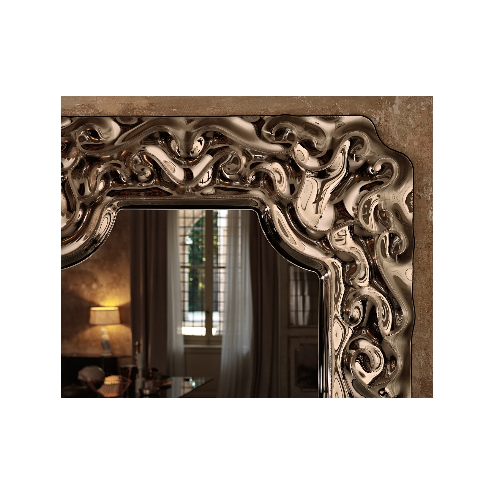 New Baroque - Veblén By Fiam Italia Rectangular Mirror