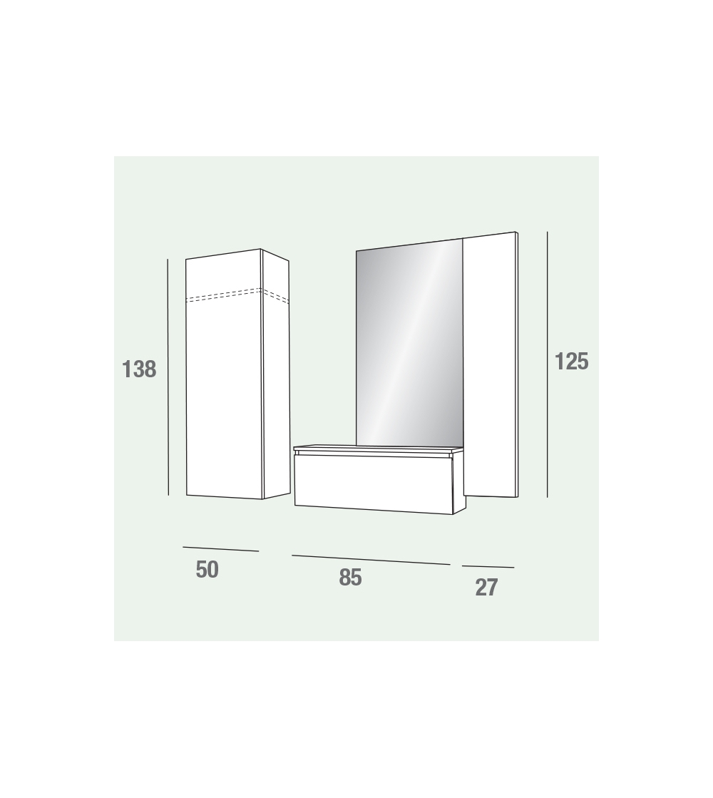 La Primavera LIA 500 Composizione ingresso - specchiera con