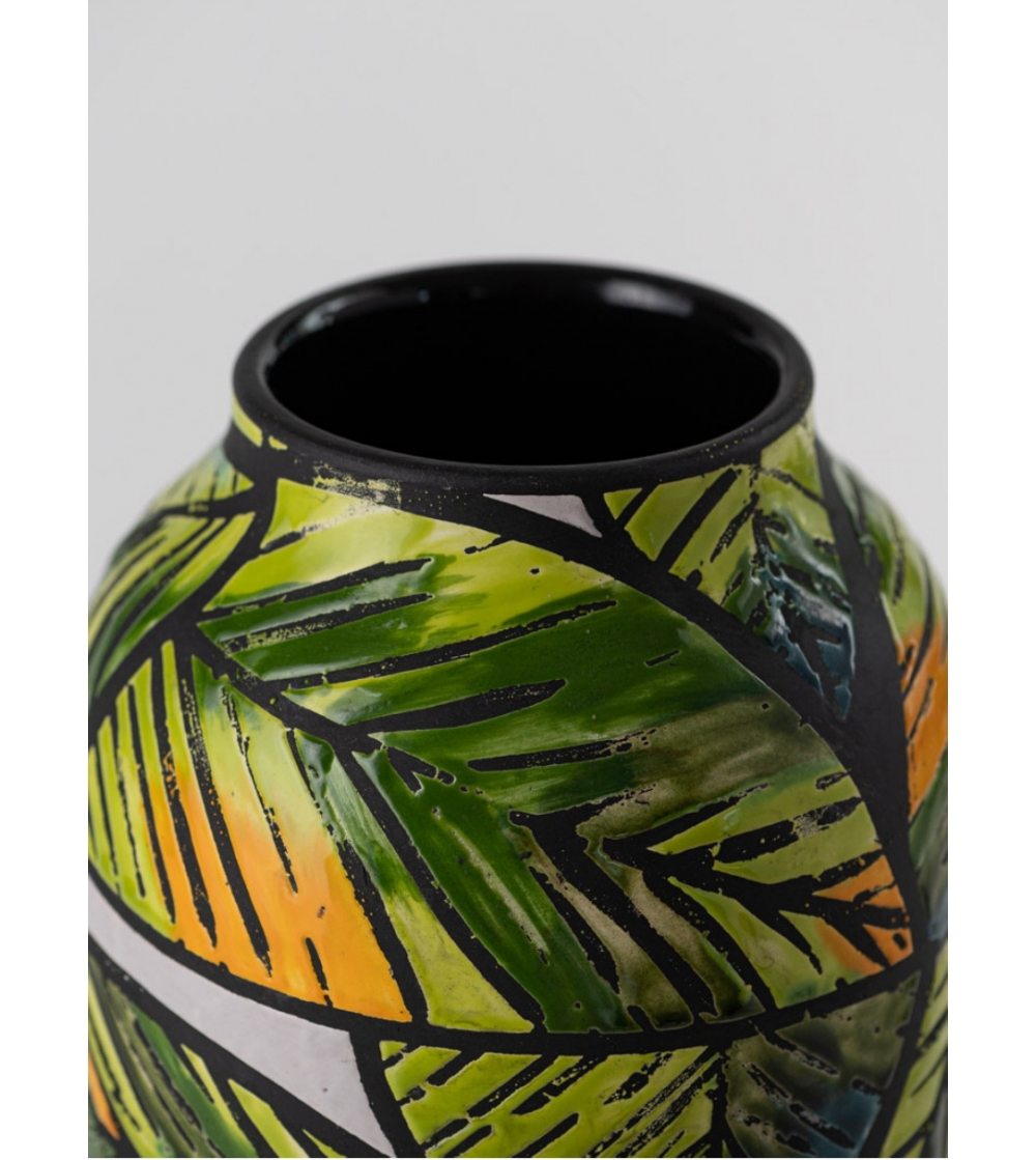 Vaso Tropical Con Foglie - Nuove Forme Firenze