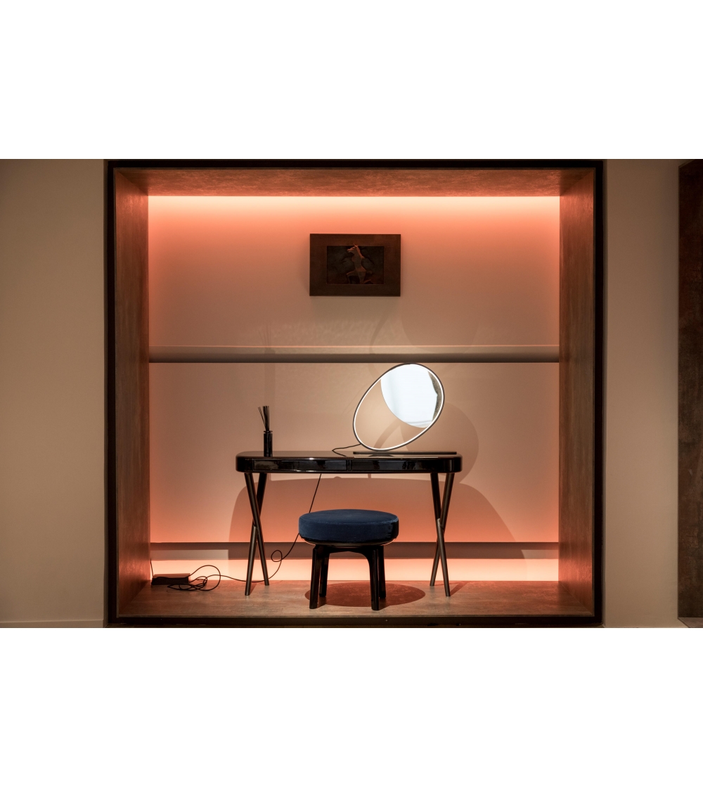 Eclisse table/wall lamp, mirror