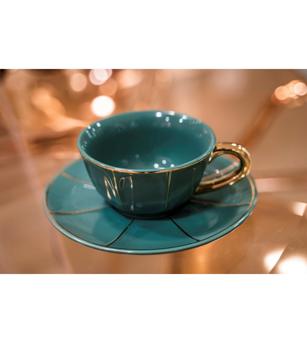 Teiera Tea for One con tazza e piatto in porcellana bianca cl 45
