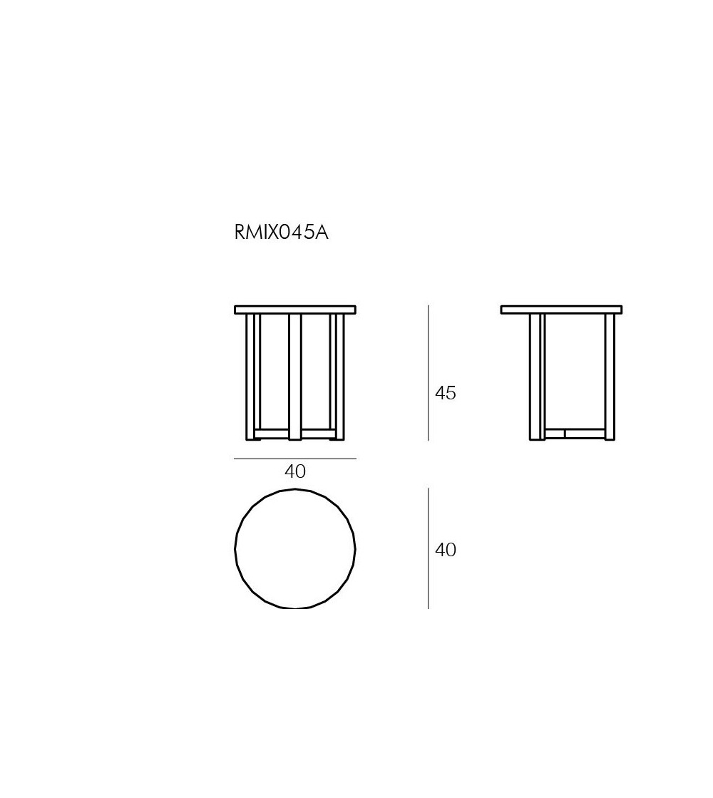Tavolino Rotondo Remix - Il Giardino Di Legno