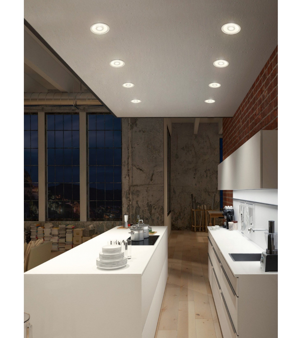 PROGETTO Applique Led Tonda Per Specchio Bagno 18 Cm Cromata A