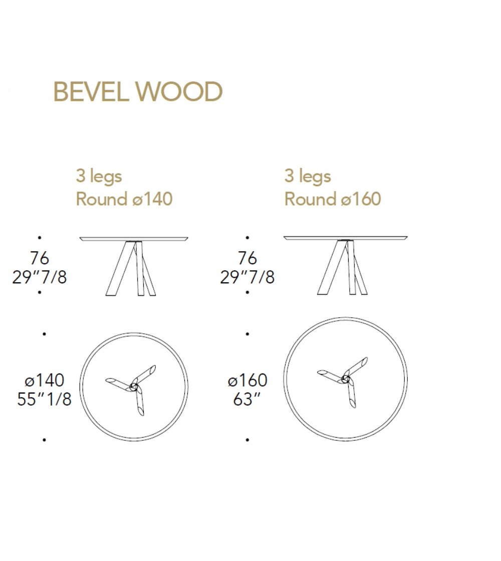 Reflex Lem 72 Fixed Bevel Wood Table