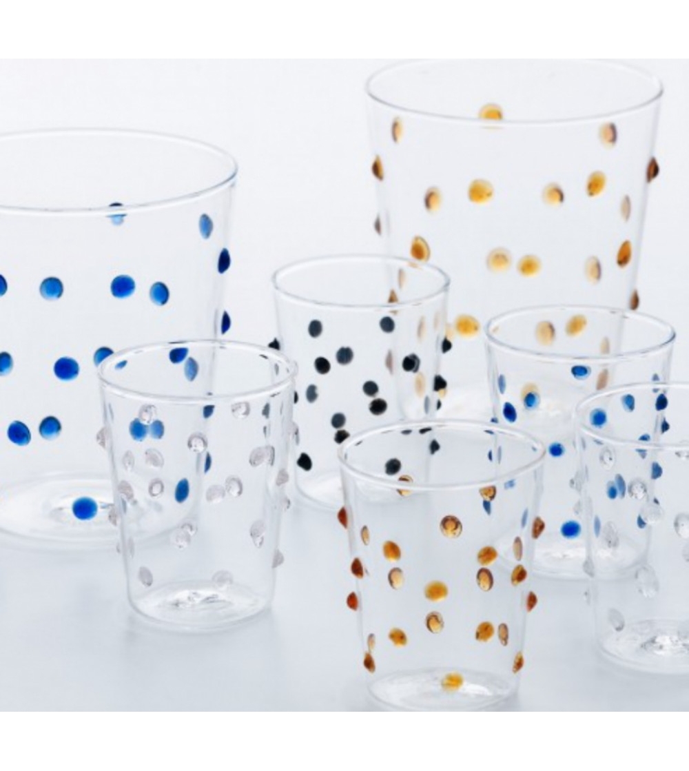 Zafferano Bilia Set 6 Bicchieri Tumbler Vetro Borosilicato Blu