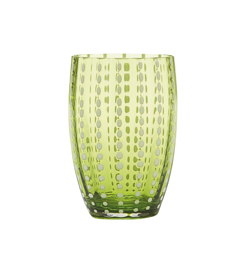 Ensemble 6 Verres Perle Verte Pomme - Zafferano