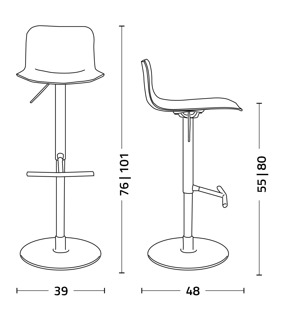 Set 2 Sgabelli Dandy Swing - Colico