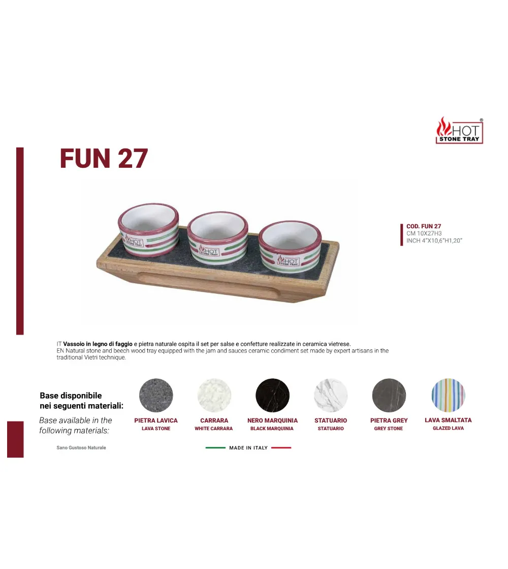 Vassoio Fun 27 - Hot Stone Tray