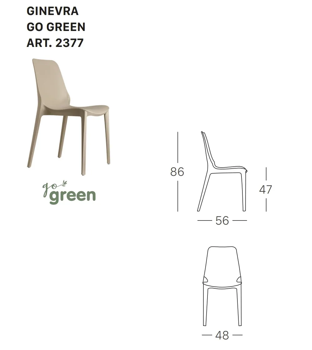 SCAB - Set 6 Ginevra Go Green Chairs