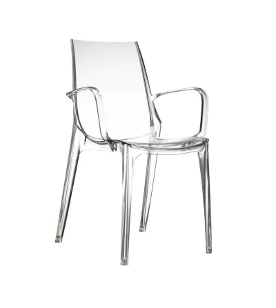 Sedia in Policarbonato Trasparente Ignifugo - Vanity Chair - Scab