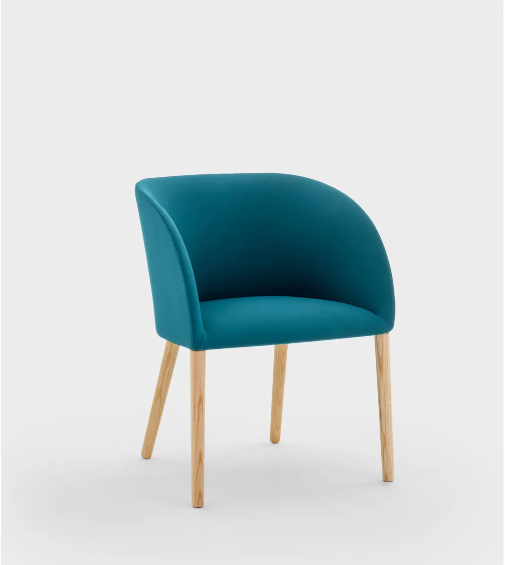 Viganò Office - Milly Armchair with Wooden Base