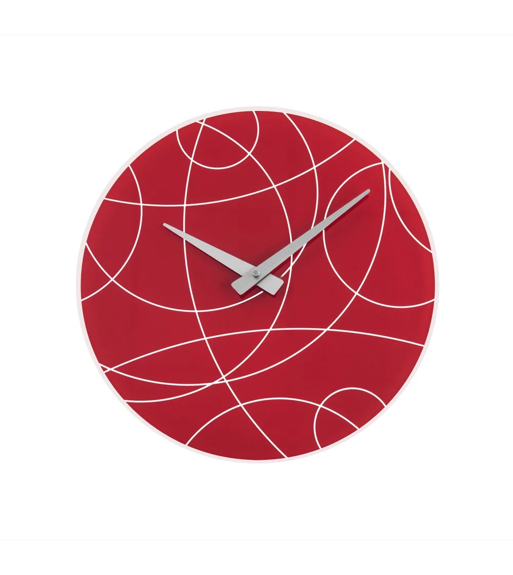 Horloge Murale Drian Rouge - Iplex