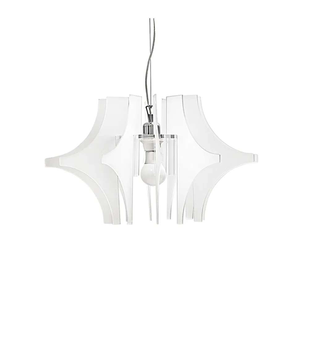 Lampe  À Suspension Prismian Blanc Satiné - Iplex