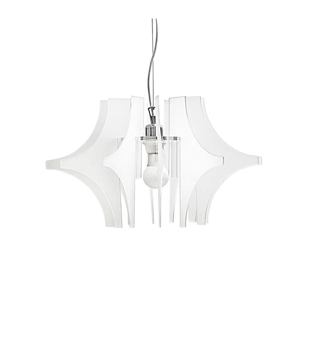 Prismian Satin White Suspension Lamp - Iplex