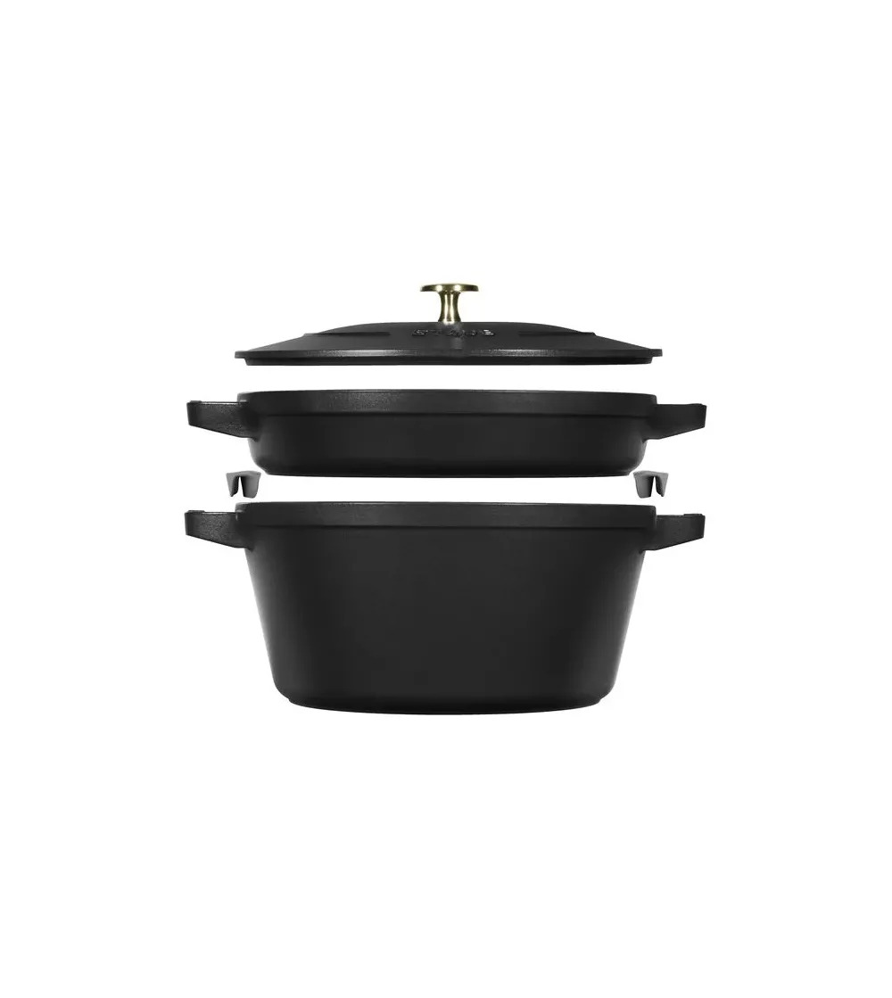 Juego 2 Cocotte Redondas Apilables - Staub