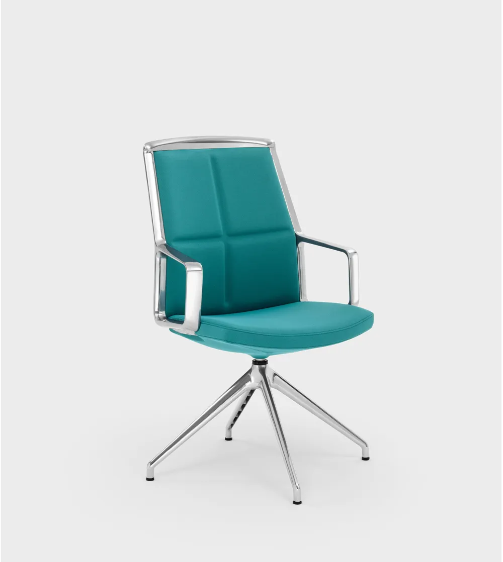 Fauteuil Adele avec Base Pyramidal - Viganò Office