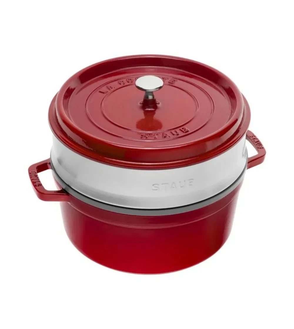 Cocotte Con Cestillo Vaporizador Redonda  - Staub