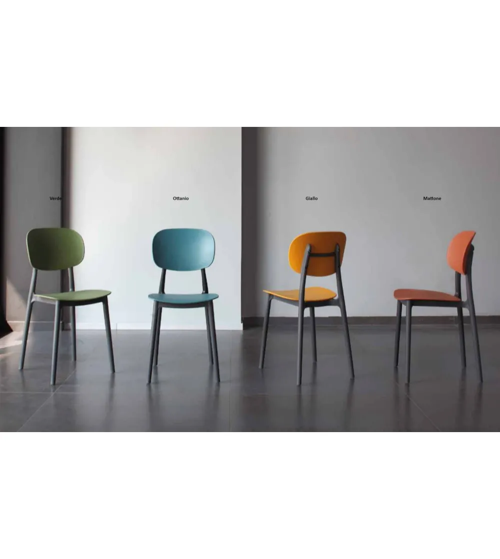 Ensemble De 4 Chaises Fly Color - La Seggiola