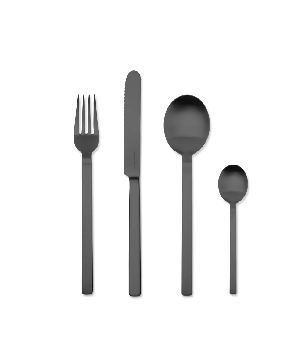 Mepra - Stile Ice Black Glold by Pininfarina 24 Piece Cutlery Set