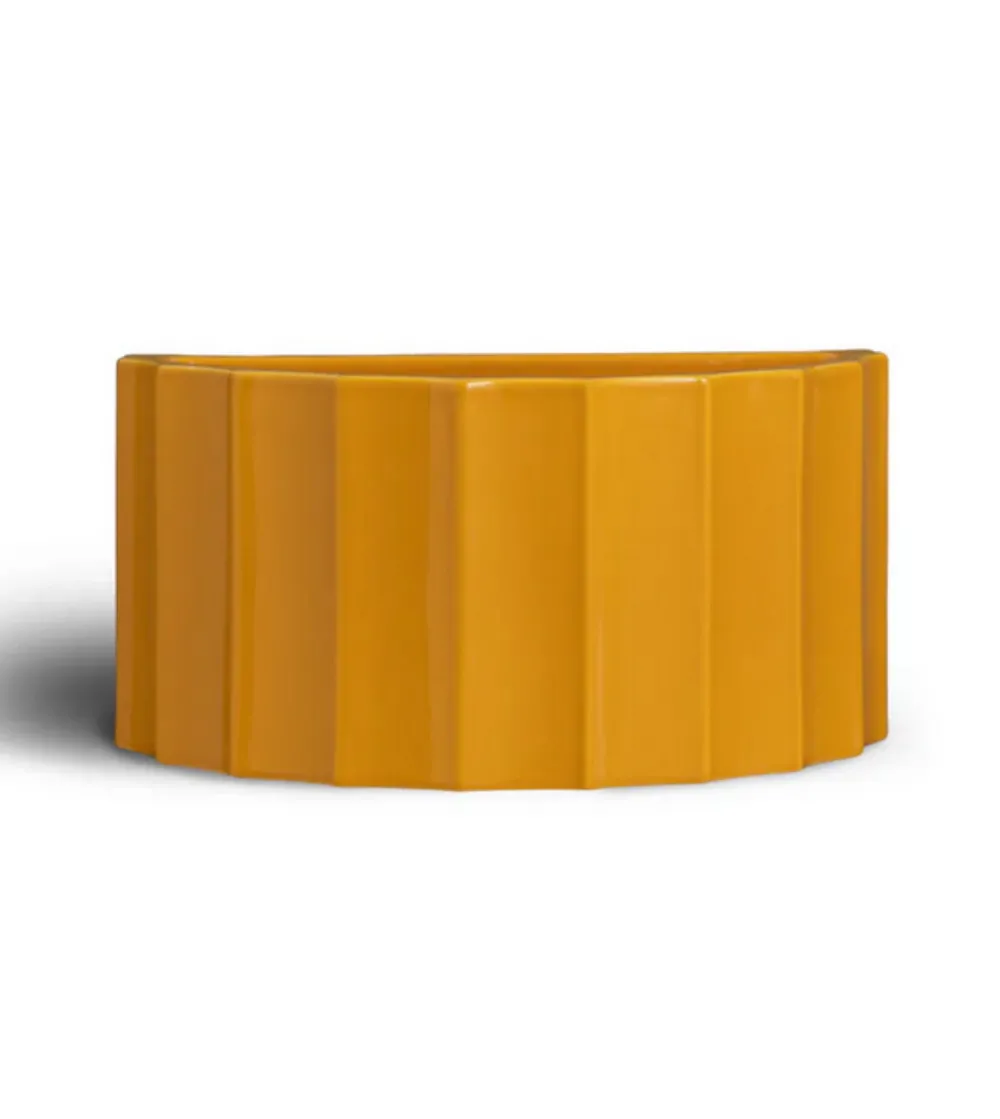 Bitossi Ceramiche - OBJ00112 Yellow Wall Vase Torsi Collection