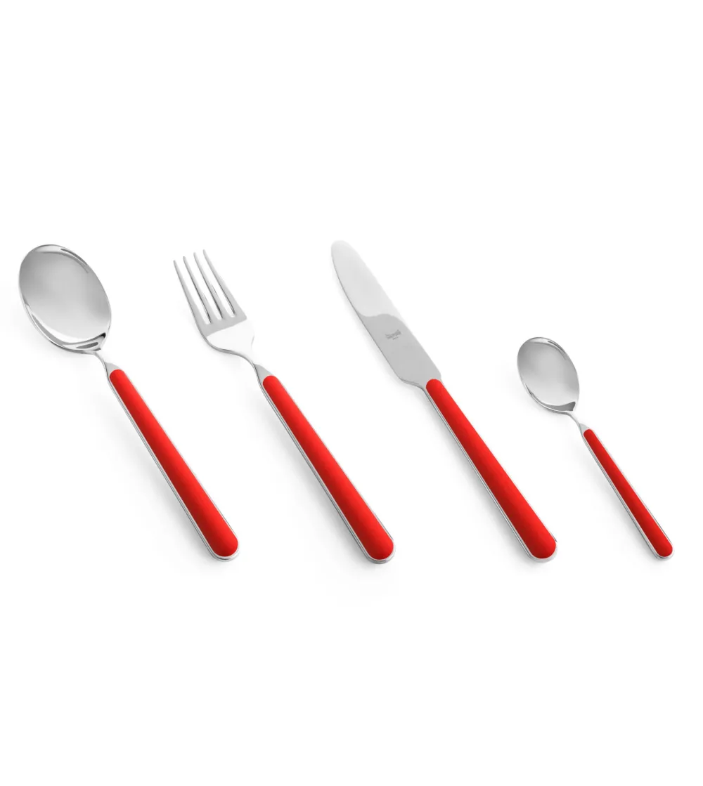 Mepra - Fantasia Coral Red 24 Piece Cutlery Set