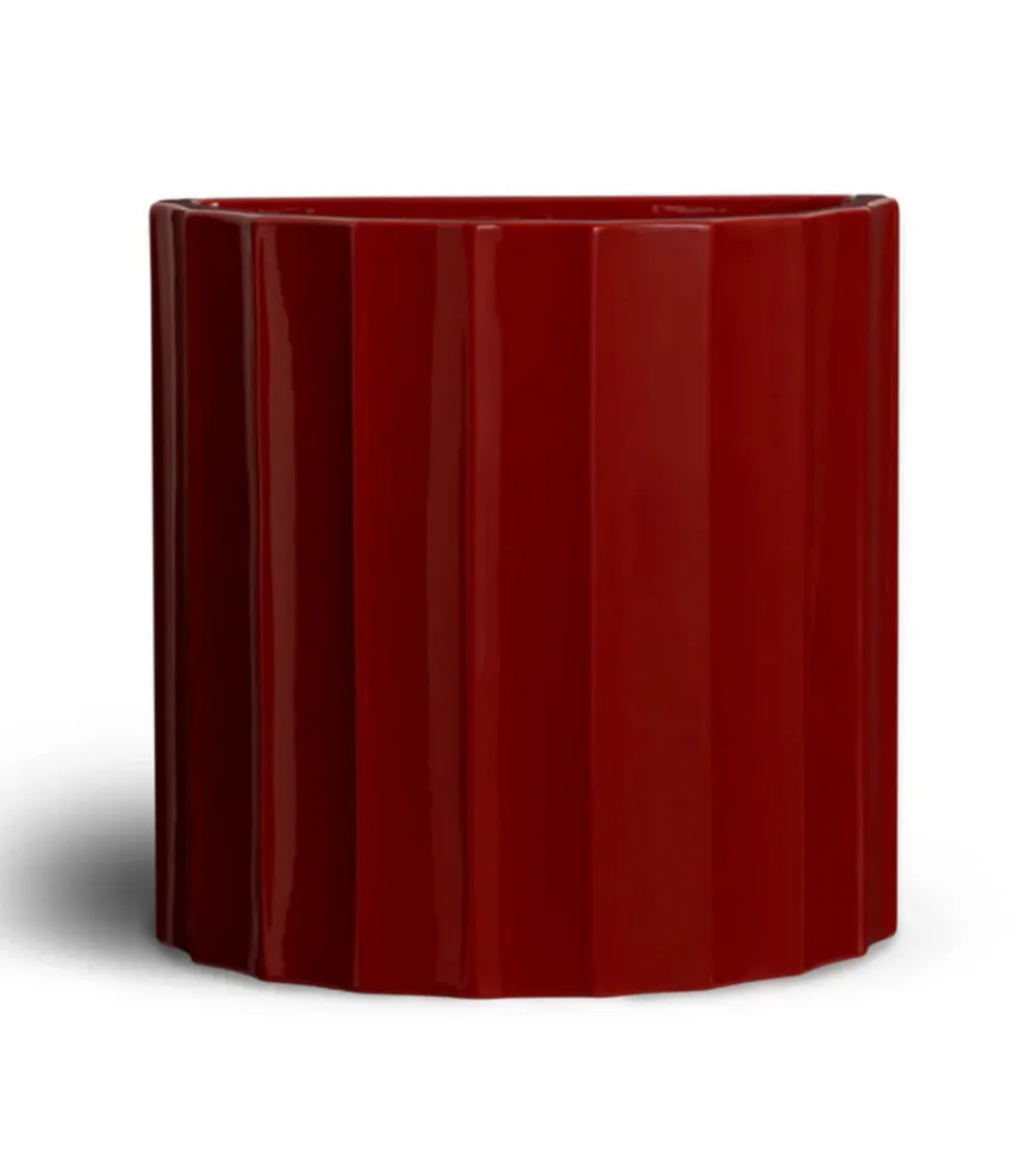 Bitossi Ceramiche - Medium rote Wandvase aus der Torsi-Kollektion