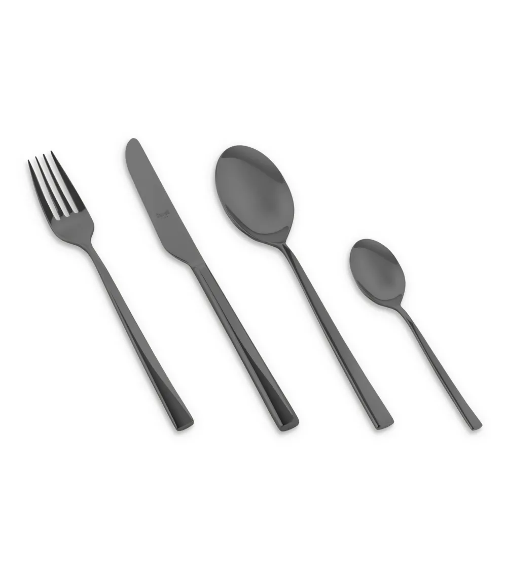 Mepra - Atena Ice Black Gold Cutlery Set