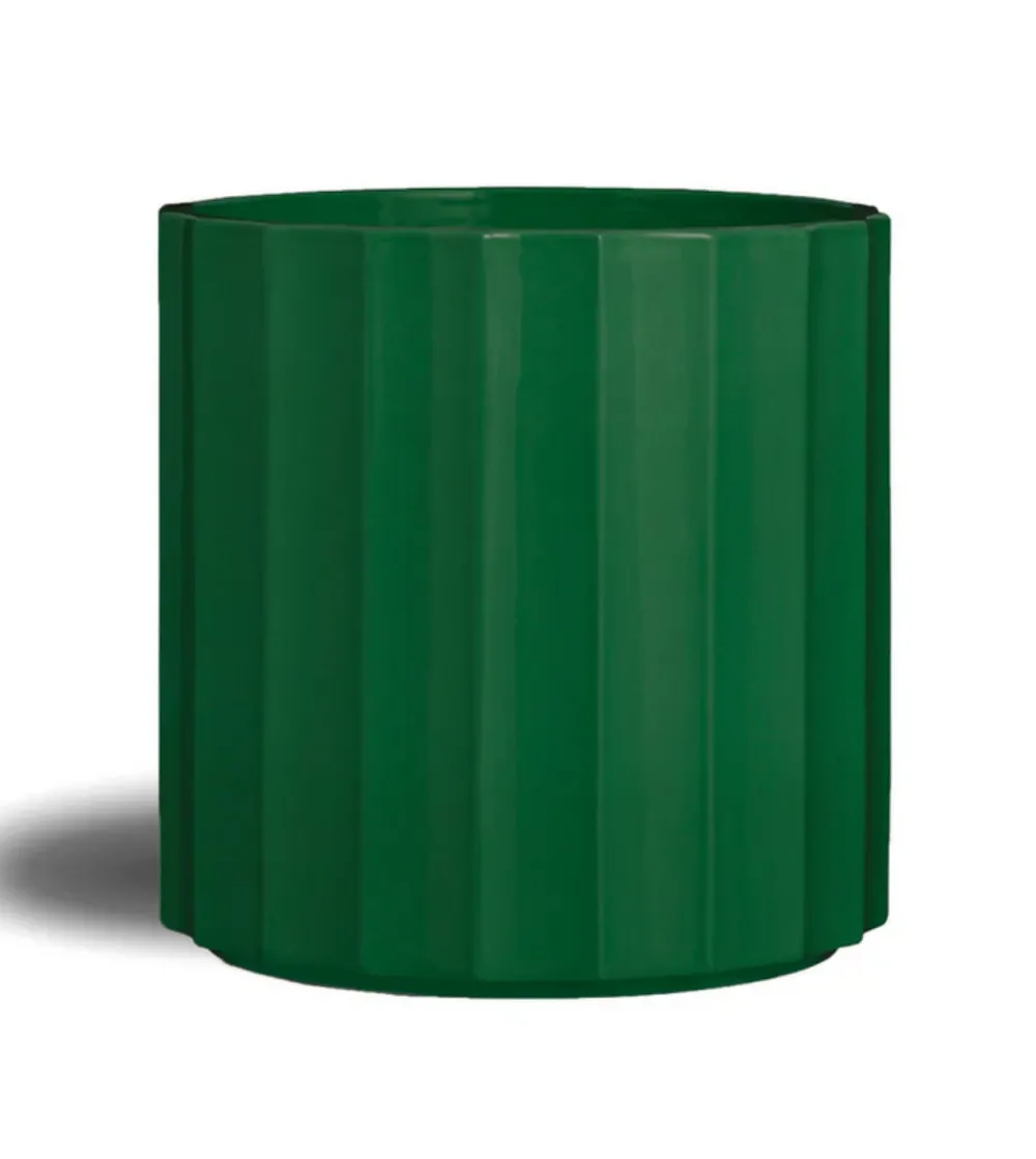 Vaso A Colonna Medio Verde Collezione Torsi OBJ00012 - Bitossi Ceramiche