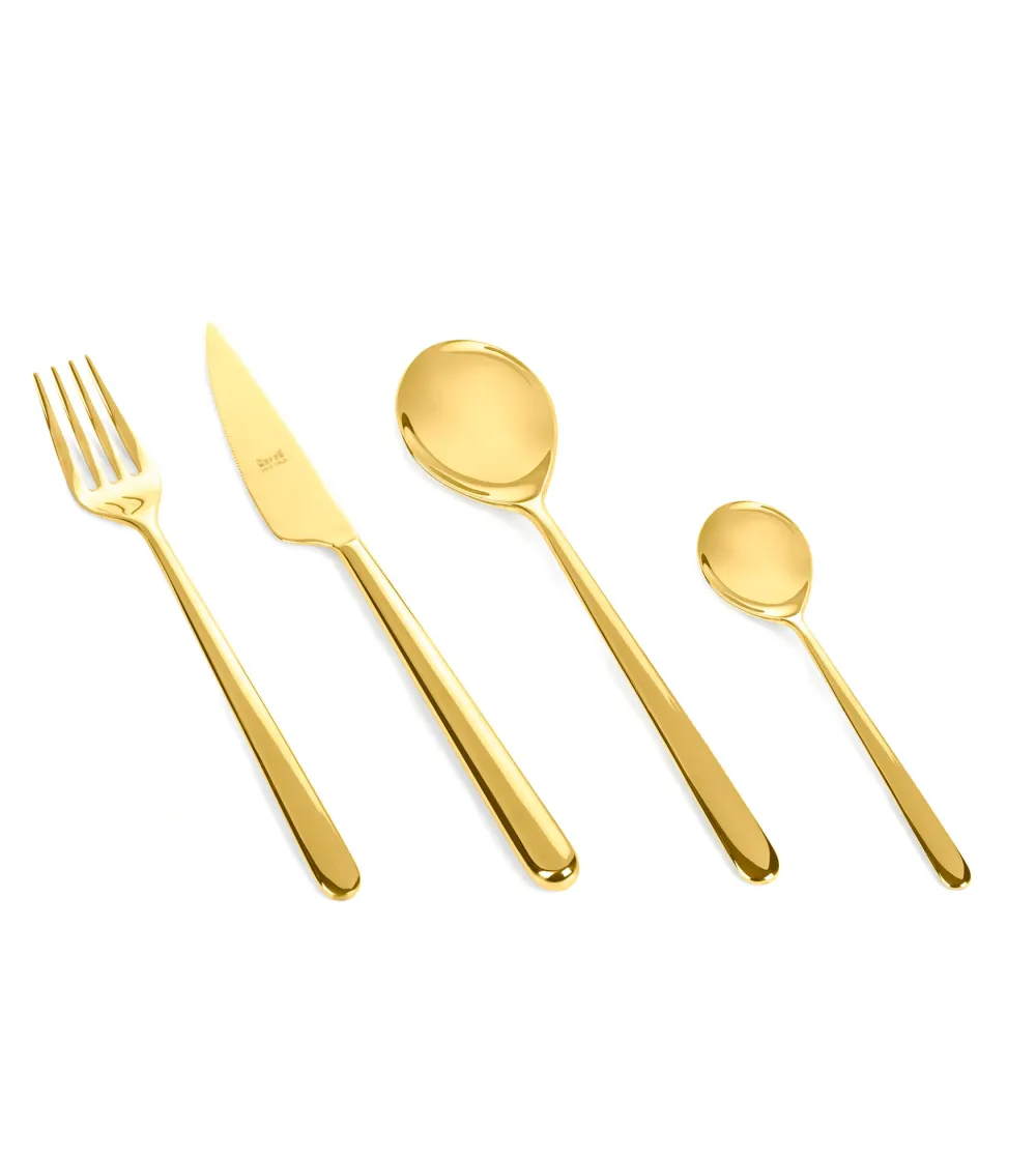 Mepra - Linea Gold 24 Piece Cutlery Set