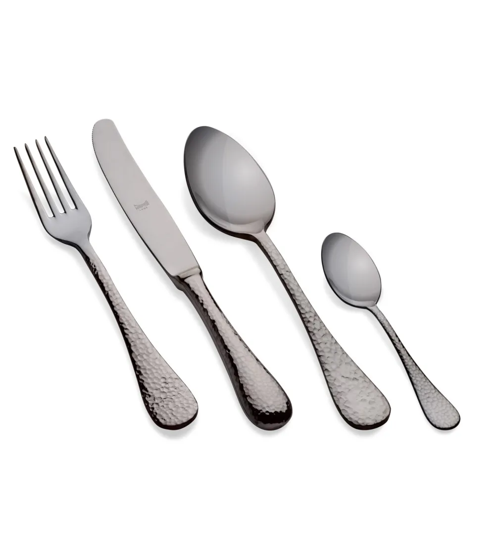 Mepra - Epoque Black Gold Cutlery Set