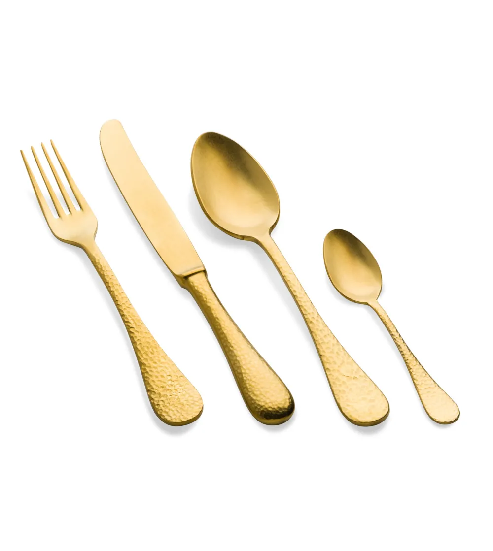 Mepra - Epoque Gold Pewter 24 Piece Cutlery Set