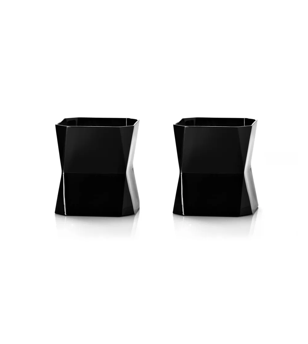 Juego de 2 Vasos Double Old Fashion Balck Cini Boeri - Arnolfo di Cambio