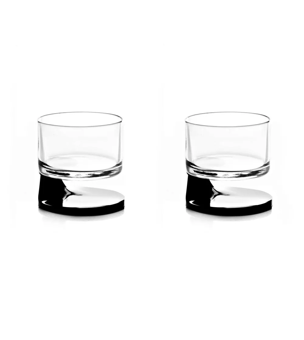 Arnolfo di Cambio - Set of 2 Smoke Black Double Old Fashion Glasses