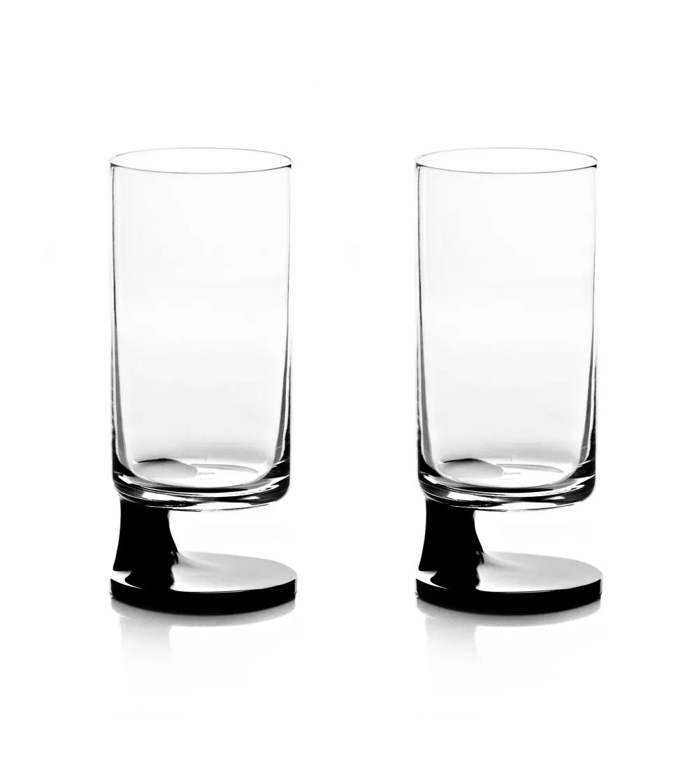 Arnolfo di Cambio - Set of 2 Smoke Black Highball Glasses