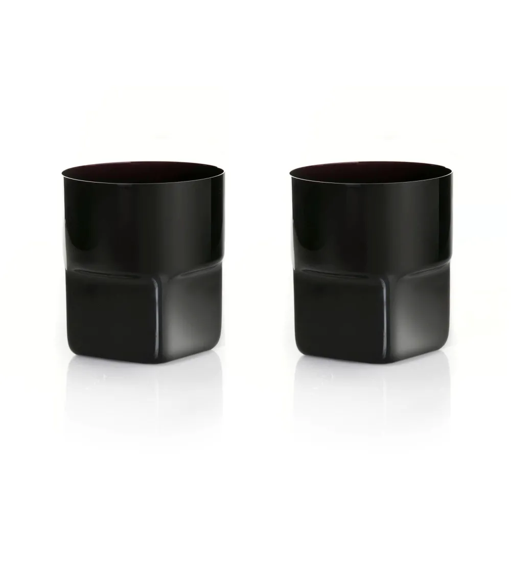 Arnolfo di Cambio - Set of 2 Black Mapan Old Fashion Glasses