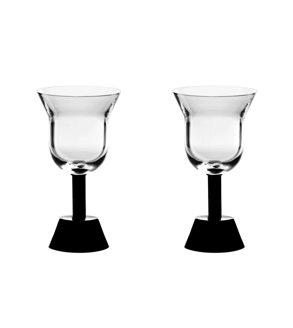 Arnolfo di Cambio - Set of 2 Black Orfeo Water Goblets