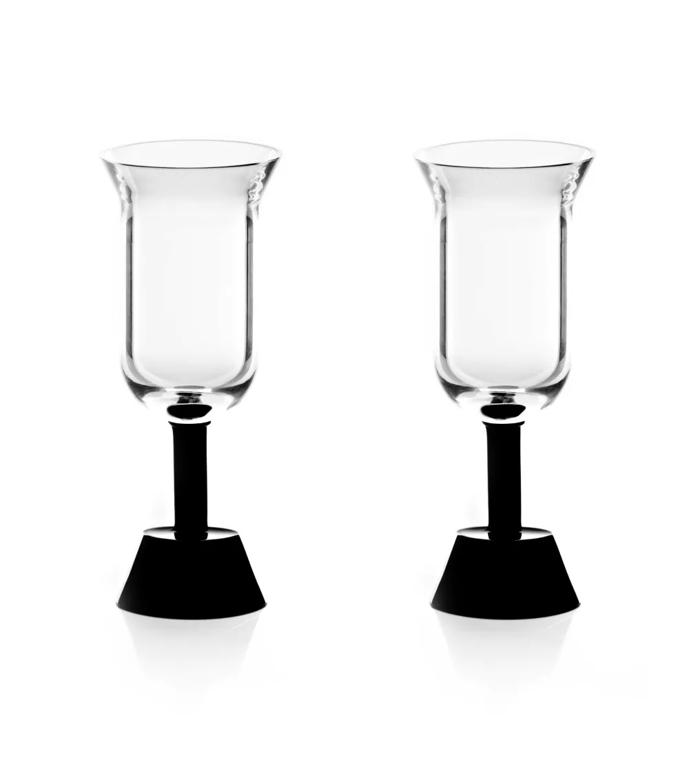 Arnolfo di Cambio - Set of 2 Black Orfeo Champagne Goblets