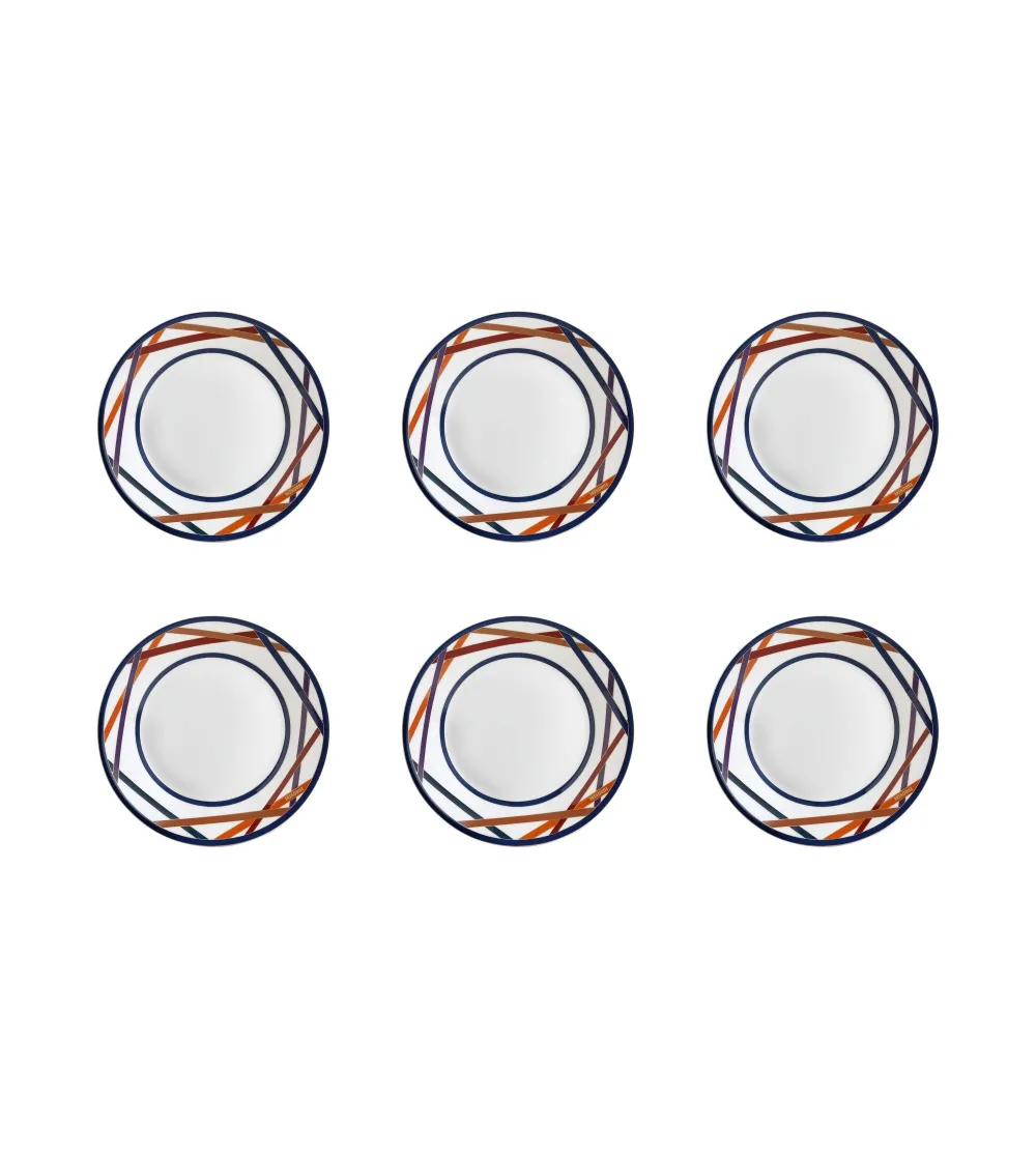 Missoni - Set of 6 Nastri Multicolor Soup Plates