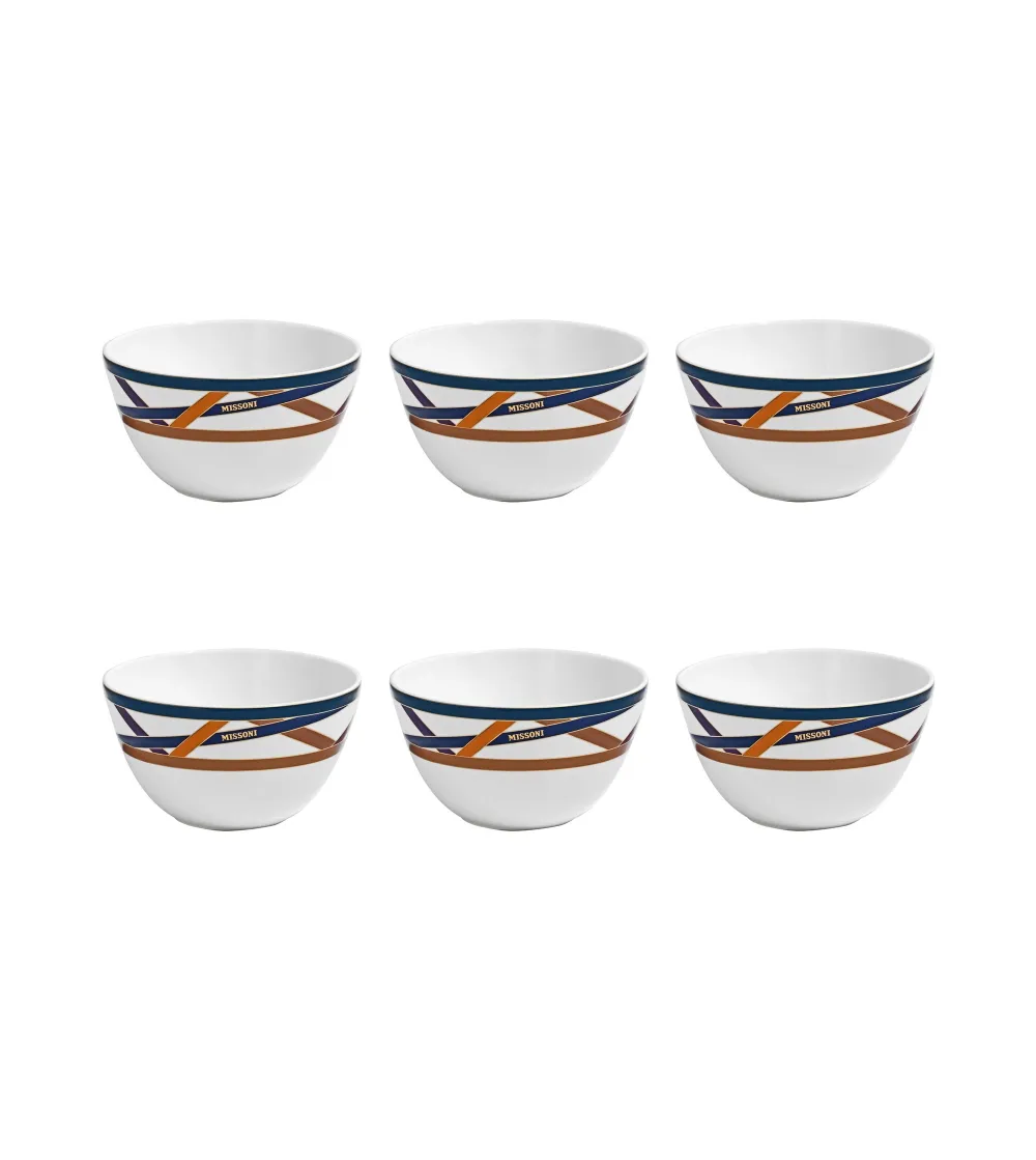 Missoni - Set of 6 Nastri Multicolor Rice Bowls