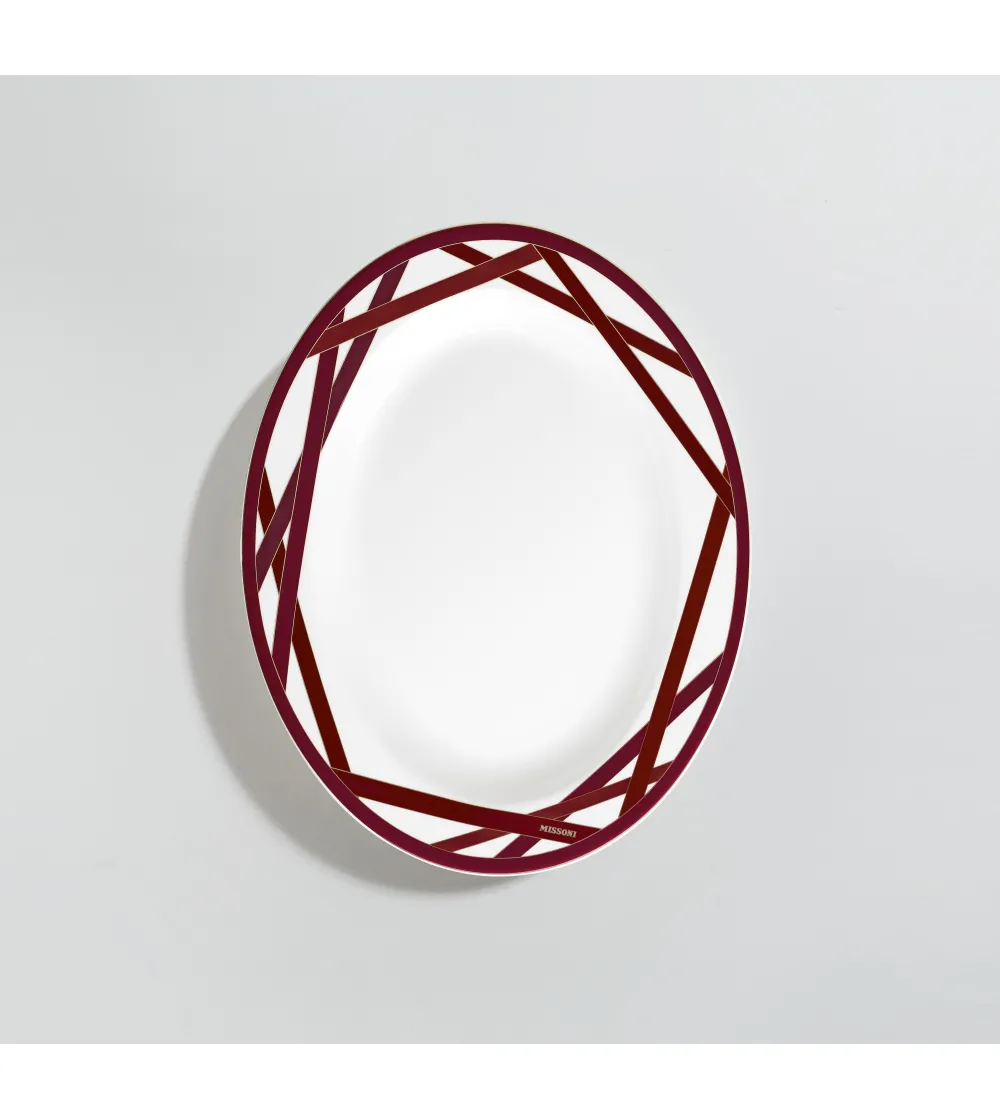 Missoni - Nastri Bordeaux Oval Dish