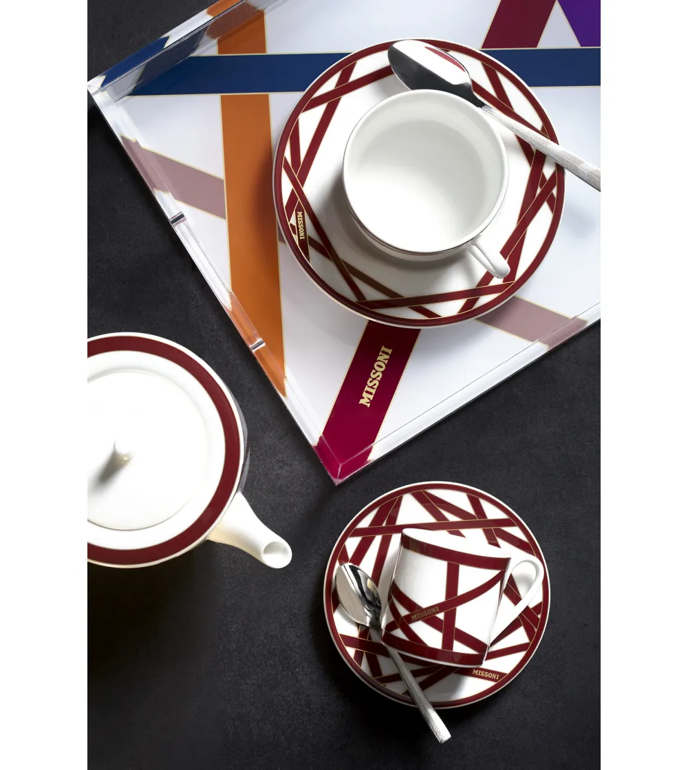 Missoni - 15 Piece Nastri Bordeaux Coffee Service