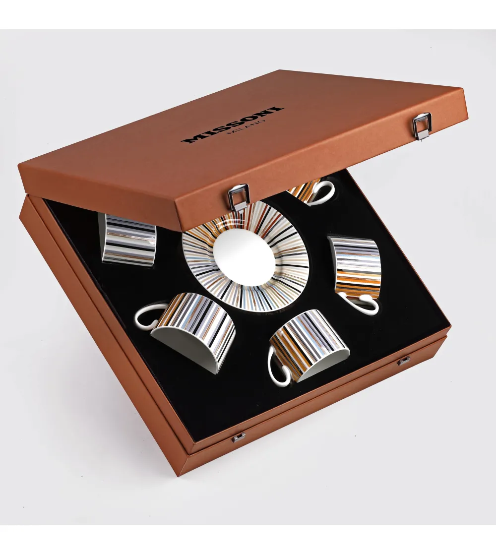 Luxury Box con 6 Tazas de Té Stripes Jenkins 148 - Missoni