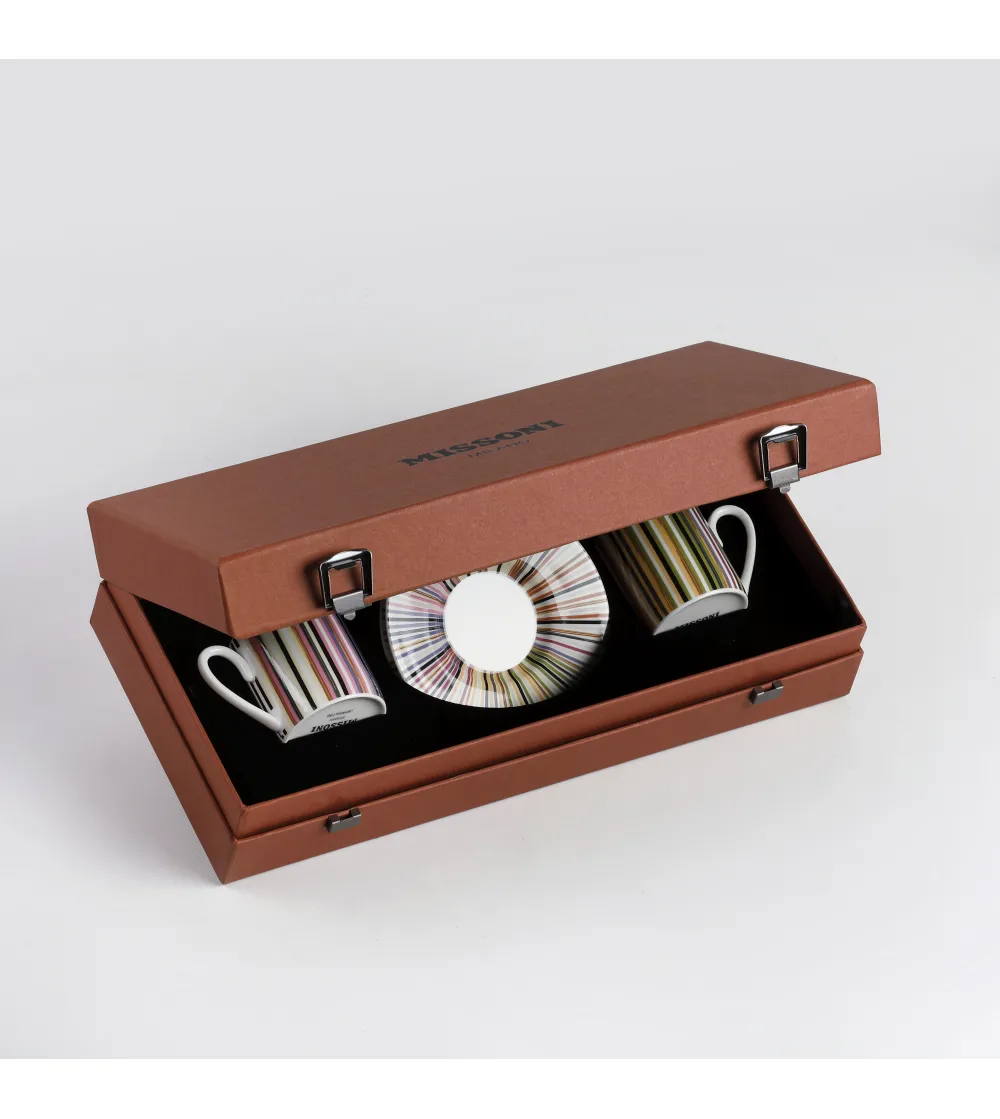 Luxury Box con 2 Tazas de Café Stripes Jenkins 156 - Missoni